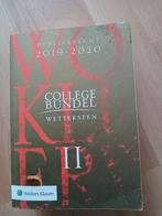 Collegebundel Wetsteksten 2019-2020, Zo goed als nieuw, Wolters Kluwer, Alpha, HBO