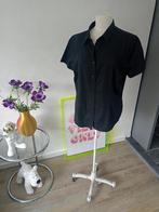 Gaaf zwart getailleerde blouse met korte mouw maat xxl, Ophalen, Zwart, Maat 46/48 (XL) of groter, Zo goed als nieuw