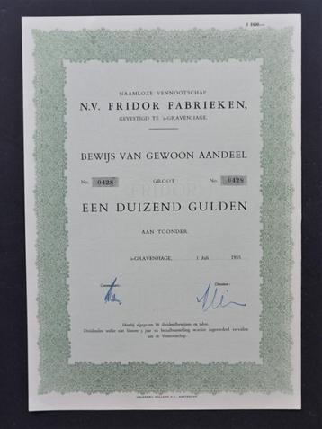 Fridor Fabrieken (Naaimachines) - 's-Gravenhage 1955 beschikbaar voor biedingen