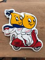 Esso Vespa Piet emaille reclamebord, Ophalen of Verzenden, Zo goed als nieuw, Reclamebord