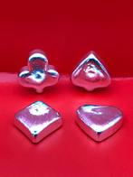 4x 1 Oz 999 zilver Pokerset door Yeager Poured Silver, Ophalen of Verzenden, Zilver