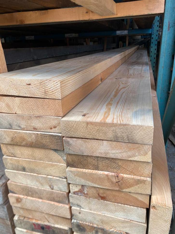 Geschaafde balken, Tuin en Terras, Palen, Balken en Planken, Zo goed als nieuw, Planken, 250 cm of meer, Ophalen