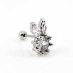RVS Konijn Oorbel - Tragus - Kraakbeen - Helixpiercing, Sieraden, Tassen en Uiterlijk, Oorbellen, Overige materialen, Met strass