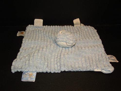 NOUKIES KROKODIL KNUFFELDOEK VELOURS BLAUW MET, Kinderen en Baby's, Speelgoed | Knuffels en Pluche, Nieuw, Overige typen, Verzenden