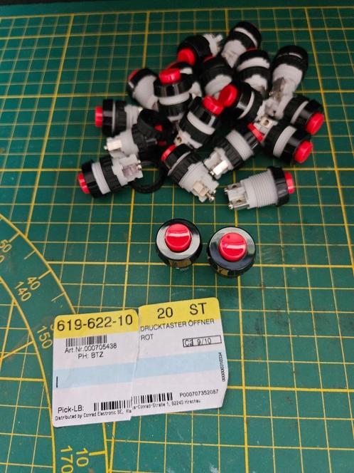 Drukknoppen / Druktoetsen van RAFI uit/aan moment, Doe-het-zelf en Verbouw, Elektra en Kabels, Nieuw, Schakelaar, Ophalen of Verzenden
