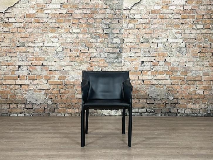Matteo Grassi Coco zwart bij TheReSales, Huis en Inrichting, Stoelen, Zo goed als nieuw, Eén, Leer, Zwart, Ophalen of Verzenden