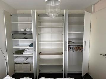 Ikea PAX kledingkast wit 3x 100x58x236 incl. inrichting - afbeelding 2