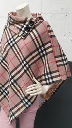 Geblokte mantel, cape of poncho. Quilted cape, Kleding | Dames, Tweedehands verkoop, Tweedehands verkoop, Zwart, Ophalen of Verzenden