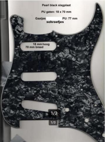 Te Koop: Pearl-black stratocaster gitaar slagplaat. beschikbaar voor biedingen