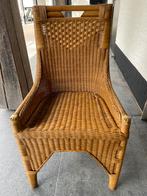 4 rieten stoelen, Huis en Inrichting, Stoelen, Ophalen, Gebruikt, Bruin, Riet of Rotan