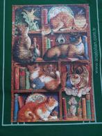 Puzzel Katten in de boekenkast 2000 stukjes, Hobby en Vrije tijd, Gebruikt, Ophalen of Verzenden, Legpuzzel, Meer dan 1500 stukjes