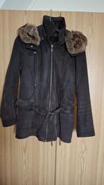 suede winterjas, Maat 38/40 (M), Bruin, Ophalen of Verzenden, Zo goed als nieuw
