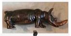 -50% Heel grote XL zware Hout Afrikaanse neushoorn 75 cm, Antiek en Kunst, Ophalen of Verzenden
