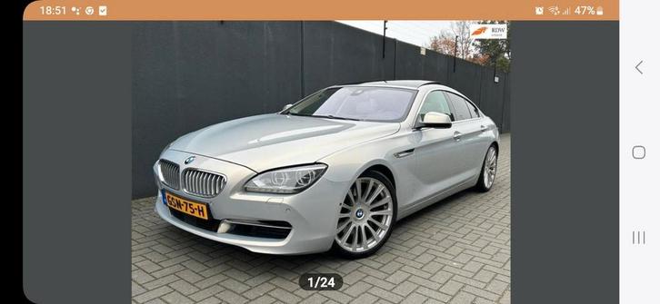 BMW 6-Serie Gran Coupé 650i Xdrive 450PK AUT 2012 Grijs, Auto's, BMW, Particulier, 6-Serie Gran Coupé, 4x4, Adaptieve lichten