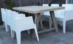 Tuintafel eettafel 220cm grijs weerbestendig greywash, Ophalen, Nieuw, Rechthoekig, Hout
