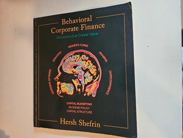 Behavioral corporate finance - Hersh Shefrin beschikbaar voor biedingen