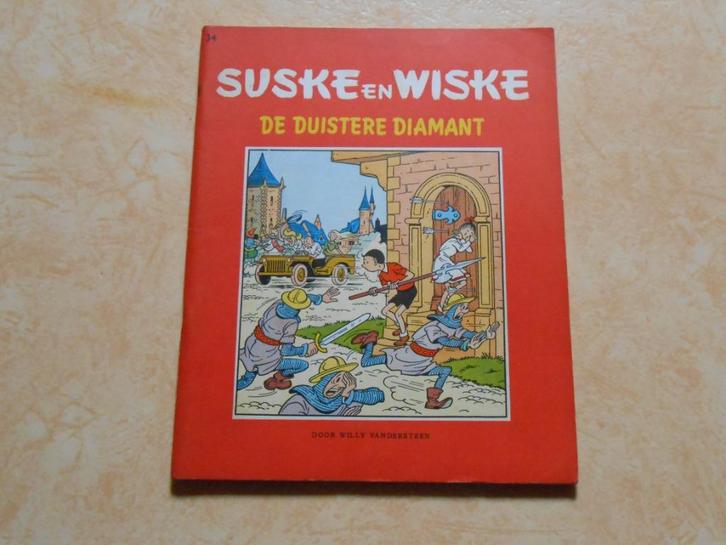 Suske en wiske 34 De duistere diamant 1958 1 ste druk., Boeken, Stripboeken, Zo goed als nieuw, Eén stripboek, Ophalen of Verzenden