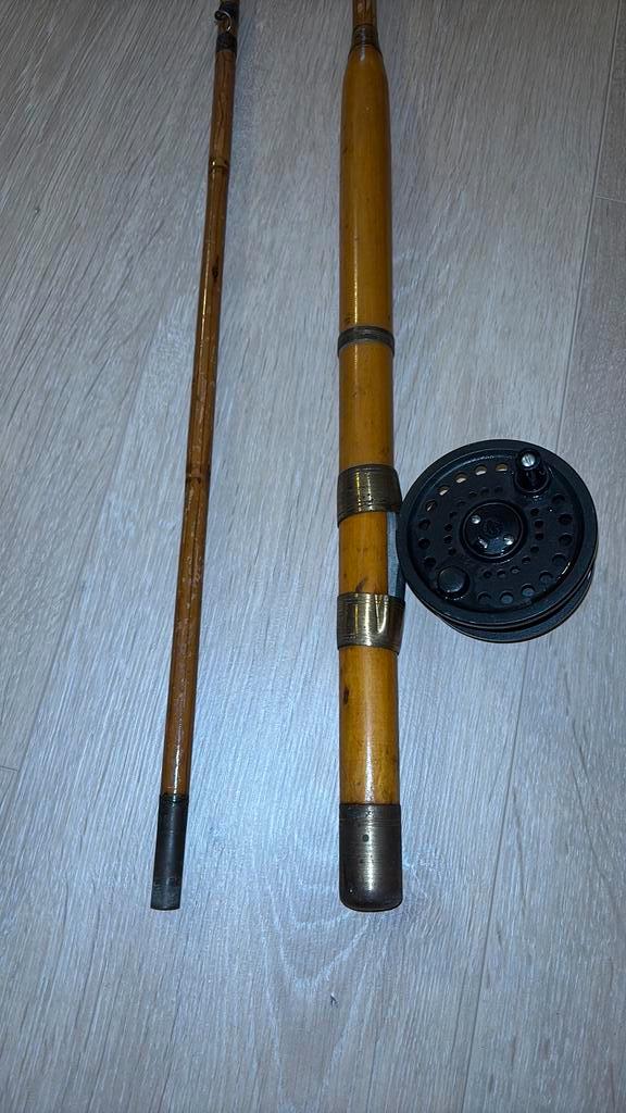 System1 678 vliegreel + de oudste vlieghengel die er is!, Watersport en Boten, Hengelsport | Vliegvissen, Zo goed als nieuw, Ophalen