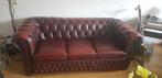 3 zits Chesterfield Bank, Huis en Inrichting, Banken | Bankstellen, 150 tot 200 cm, Rechte bank, Gebruikt, Leer