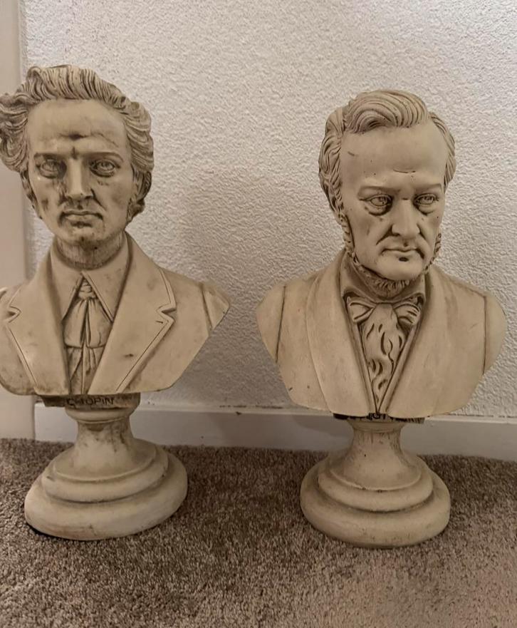 Lampen compleet met kappen, etagiaire en componistenbeelden, Huis en Inrichting, Woonaccessoires | Zuilen en Pilaren, Zo goed als nieuw