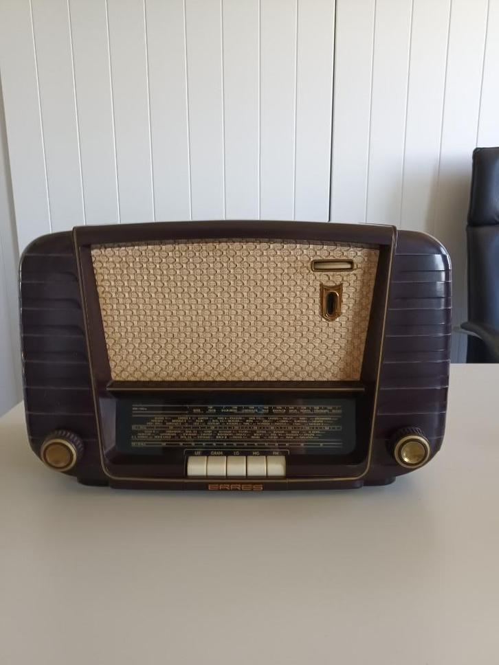 Antieke Erres KY545 buizenradio 1954 (werkend!), Antiek en Kunst, Antiek | Tv's en Audio, Ophalen of Verzenden