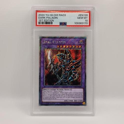 Yu-Gi-Oh Dark Paladin 1st edition RA03 En126 PSA 10, Hobby en Vrije tijd, Verzamelkaartspellen | Yu-gi-Oh!, Nieuw, Losse kaart