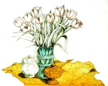 ' Yellow Carpet  " kleurenets van Miquel Herrera , € 25 beschikbaar voor biedingen