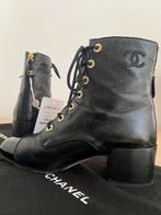 Chanel enkel laarzen M38 twv 1.720- nappa lakleer veterboots, Zwart, Boots, Ophalen of Verzenden, Zo goed als nieuw