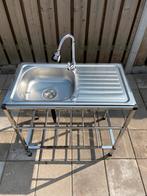Nieuwe RVS (camping) - spoelblad - spoelbak - spoeltafel 2 #, Ophalen of Verzenden, Nieuw, Vrijstaand