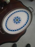Antiek Porseleinen Dienblad - 45x35 cm, Ophalen of Verzenden, Gebruikt, Ovaal, Overige materialen