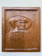 Vintage houten portret!, Antiek en Kunst, Kunst | Beelden en Houtsnijwerken, Ophalen of Verzenden