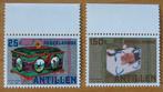 Antillen 652-653 serie met tab boven postspaarbank., Verzenden, Postfris