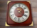 Kienzle chronoquartz vintage wandklok jaren 70 hout goud, Ophalen of Verzenden