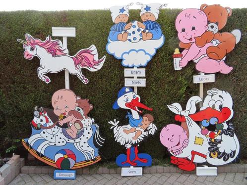 Geboortebord of ooievaar de goedkoopste grootste keuze., Kinderen en Baby's, Kraamcadeaus en Geboorteborden, Zo goed als nieuw