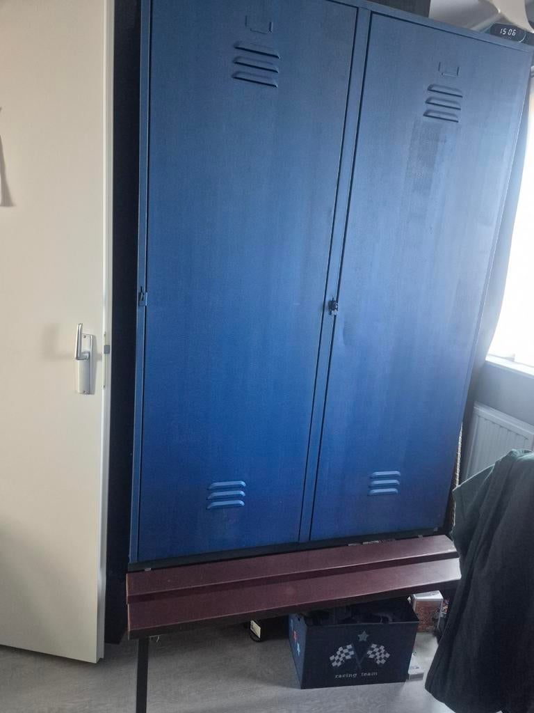 Blauwe lockerkast, Ophalen, Gebruikt, Industrieel