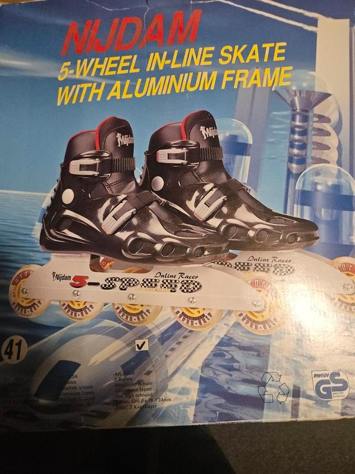 Nijdam 5-wiel inline skates maat 41, Sport en Fitness, Skeelers, Gebruikt, Inline skates 5 wielen, Overige merken, Dames, Heren