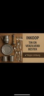 INKOOP Tin & Verzilverd Bestek, Antiek en Kunst, Antiek | Tin, Ophalen of Verzenden
