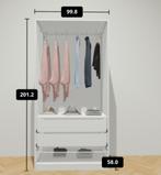 Ikea PAX kledingkast wit met lades, Ophalen, 200 cm of meer, Pax, 50 tot 100 cm