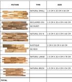 FSC houtstrips 3D wandpanelen teak sloophout, Huis en Inrichting, Woonaccessoires | Wanddecoraties, Nieuw, Ophalen of Verzenden