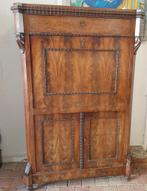 Antieke mahoniehouten klep secretaire, Verzenden