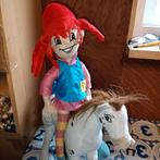 Pippi Langkous Knuffel op Witje paard Knuffel, Nieuw, Ophalen of Verzenden, Paard