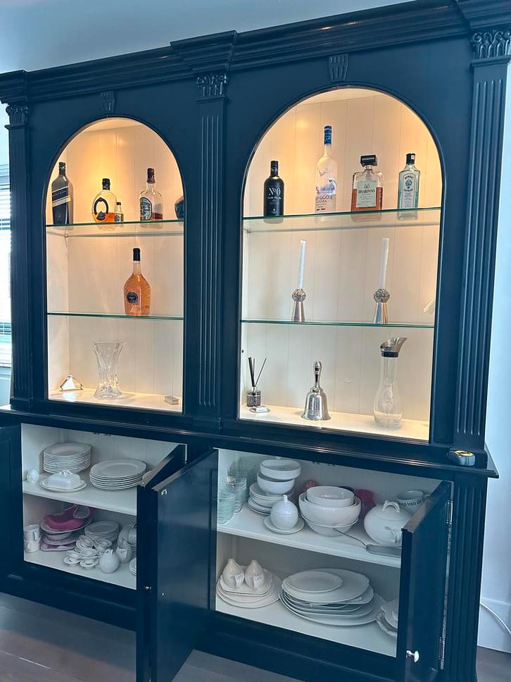 Van Roon buffetkast zwart/wit 215x47x240, Huis en Inrichting, Kasten | Buffetkasten, Zo goed als nieuw, 200 cm of meer, 50 tot 75 cm