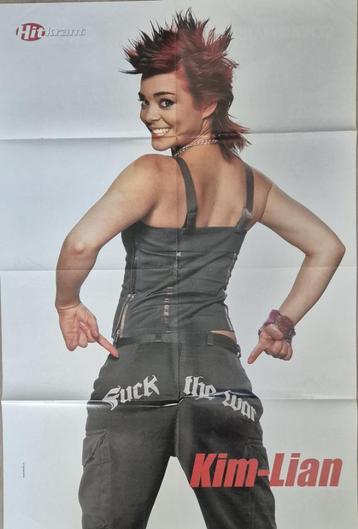 Hele mooie grote deurposter KIM LIAN V/D MEIJ (HITKRANT) beschikbaar voor biedingen