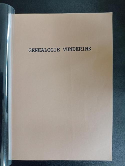 Genealogie Vunderink - z.g.a.n., Boeken, Geschiedenis | Stad en Regio, Zo goed als nieuw, 20e eeuw of later, Ophalen of Verzenden