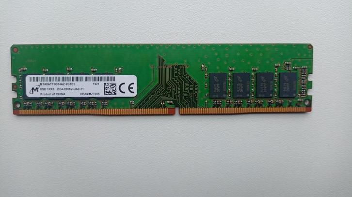 8GB DDR4 PC4-21300 2666Mhz desktop geheugen, Computers en Software, RAM geheugen, Gebruikt, Desktop, 8 GB, DDR4, Verzenden