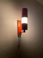 Vintage oranje wandlampje, Gispen, Ophalen of Verzenden, Gebruikt, Glas, Industrieel