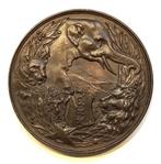 Bronzen herdenkingspenning 50 jaar Artis, Ophalen of Verzenden, Brons, Nederland