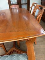 Tafel met 6 stoelen Schuitema, Huis en Inrichting, Tafels | Eettafels, Gebruikt, 100 tot 150 cm, Eikenhout, Vijf personen of meer