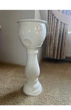 Zuil met planten pot creme wit 63 hoog, Huis en Inrichting, Woonaccessoires | Zuilen en Pilaren, Ophalen, Zo goed als nieuw