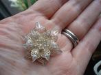 mooie echt zilveren broche bloem filigrein zilver 800 gemerk, Sieraden, Tassen en Uiterlijk, Broches, Minder dan 4 cm, Ophalen of Verzenden